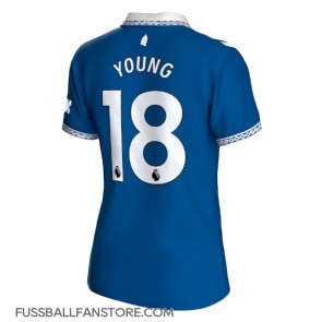 Everton Ashley Young #18 Replik Heimtrikot Damen 2023-24 Kurzarm